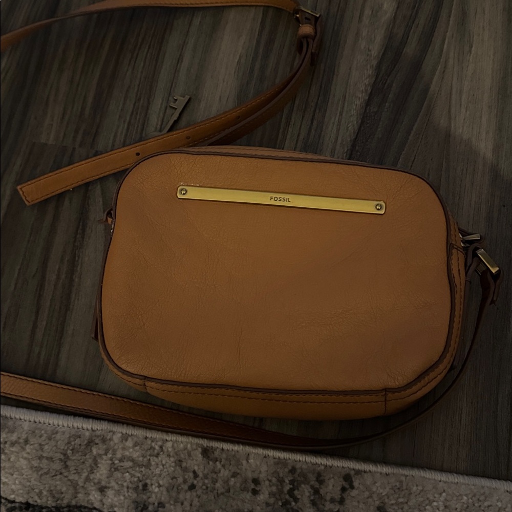 Fossil Brown Leather Shoulder Bag